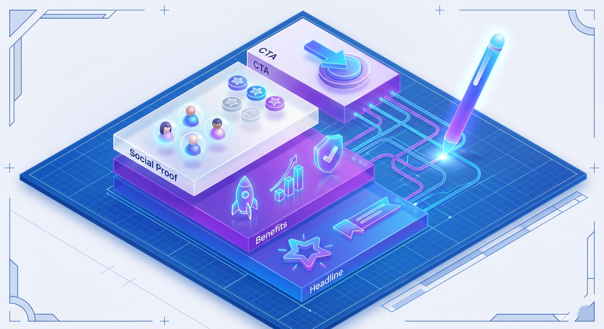هندسة صفحات الهبوط وتدفق النص البيعي
